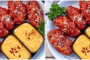 Cara membuat fire chicken wings & cheese sause, pedasnya nampol