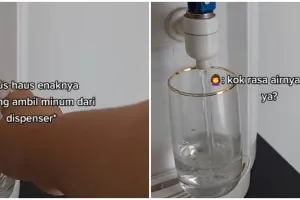 Rasa air beda, wanita ini temukan hal tak terduga pada dispensernya