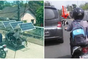 11 Ide nyeleneh pengendara motor ini ada-ada aja