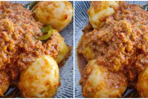 Cara membuat telur rendang, mudah dibuat dan cocok jadi lauk keluarga
