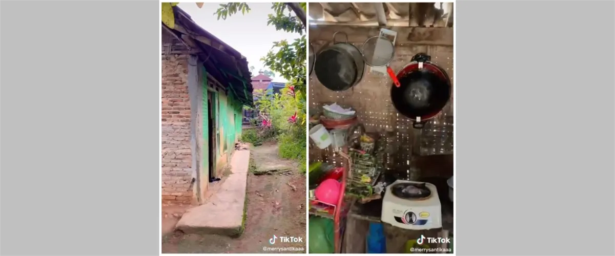 Wanita ini tak malu room tour gubuk bambu, intip 11 potret rumahnya