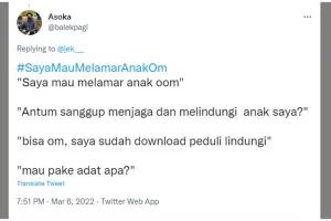 11 Cuitan kocak 'mau melamar anak om' ini bikin nyengir lebar