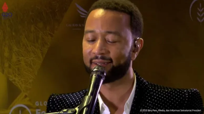 John Legend tampil di acara KTT G20 © 2022 You Tube John Legend tampil di acara KTT G20 © 2022 You Tube