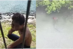 Gagal selamatkan anak dari terkaman buaya, ayah ini menangis menyesal