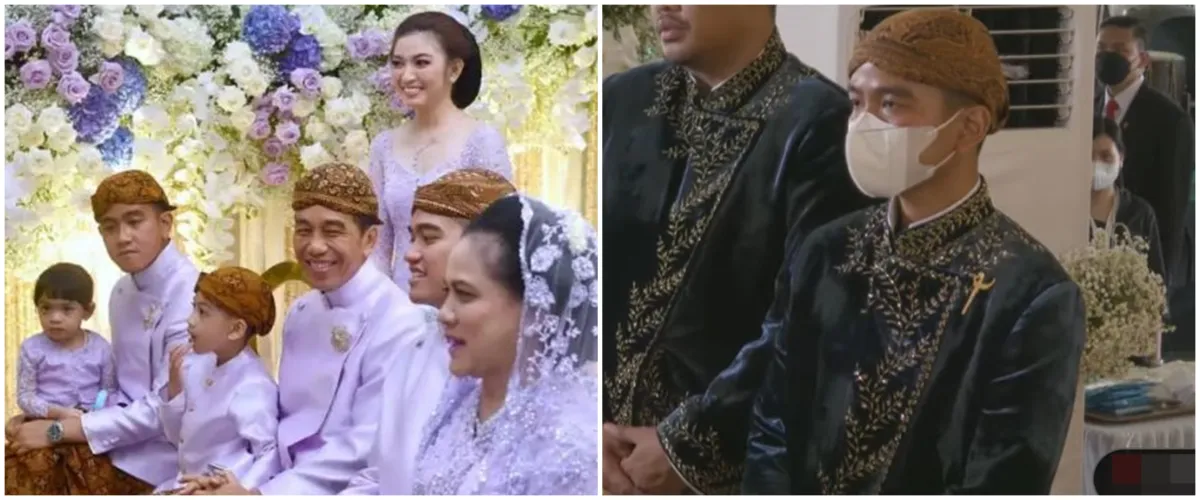 Kocaknya Gibran Rakabuming kepergok pakai kaus gambar Inul Daratista di pernikahan Kaesang-Erina