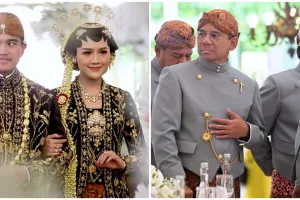 Sulit dijumpai selain di nikahan Kaesang-Erina, momen para menteri gelesot acungkan salam saranghae