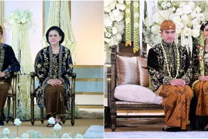 Momen heboh Iriana Jokowi bertemu para teman di nikahan anak, Kaesang beri komentar kocak