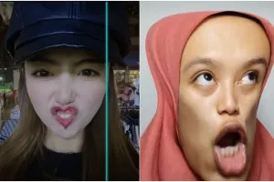 Tak mau ketinggalan zaman, 11 aksi kocak orang pakai filter viral di TikTok ini bikin ngakak