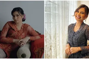 Memesona pakai kebaya, ini 7 beda gaya Indah Permatasari dan adiknya di momen lamaran sang adik