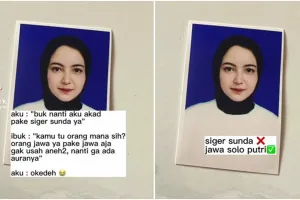 Buah manis turuti mau orang tua, penampilan pengantin di pernikahannya ini tuai pujian