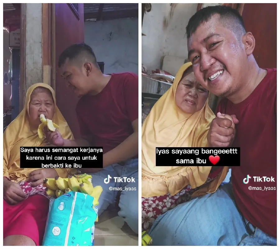 driver ojol kerja demi popok © TikTok/@mas_iyaas