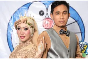 Dari undangan hingga pelaminan, 11 potret pernikahan usung konsep serba Doraemon ini bikin melongo