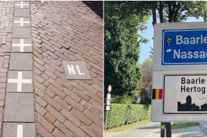 Perbatasan Belanda dan Belgia ini unik banget, ada banyak rumah yang berdiri di 2 negara