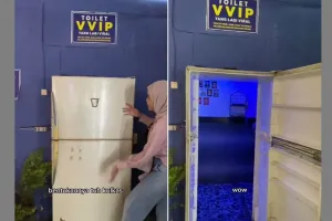 Viral penampakan toilet VVIP berkonsep antimainstream, ada TV di atas bak air