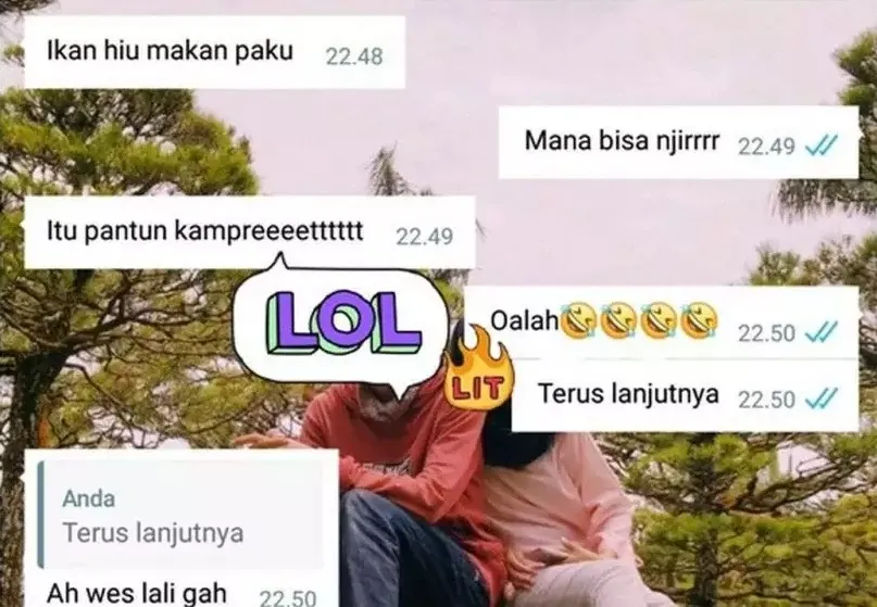 Chat lucu berbalas pantun © 2023 brilio.net