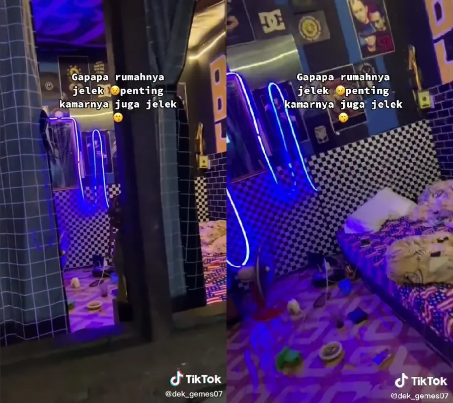rumah kumuh kamarnya mewah © TikTok/@davenak_ rumah kumuh kamarnya mewah © TikTok/@davenak_