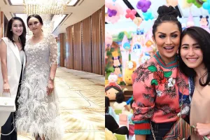 11 Gaya Ayu Ting Ting hadiri acara ultah, penampilannya di ultah anak Siti Badriah menuai kritikan