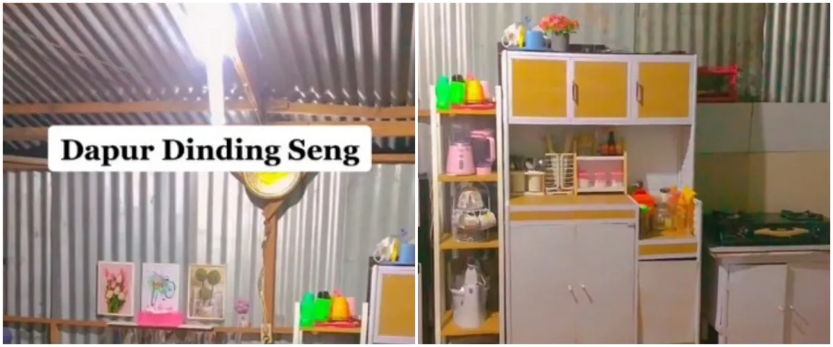7 Potret dapur dinding seng tanpa kitchen set, buktikan kerapian sedap dipandang bukan soal kemewahan