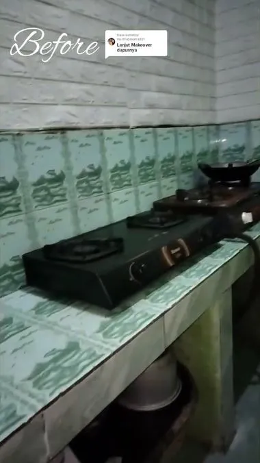 makeover dapur sempit TikTok