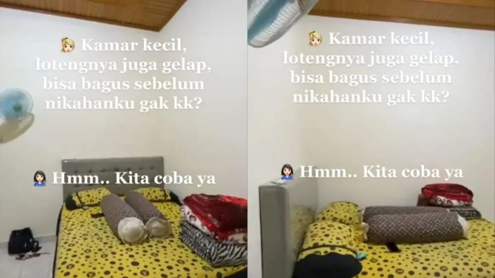 transformasi kamar khusus pengantin baru © TikTok transformasi kamar khusus pengantin baru © TikTok