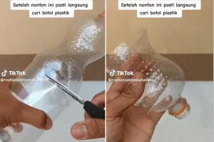 Cuma pakai botol plastik, ini 7 trik bikin tongkat pengganti lampu yang simpel dan gampang ditiru