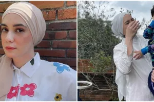 11 Potret Putri Anne dan anaknya liburan di Australia, gaya hijabnya jadi sorotan