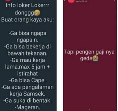 13 Status lucu orang nyari lowongan kerja © berbagai sumber 13 Status lucu orang nyari lowongan kerja © berbagai sumber