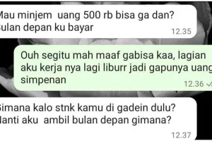 13 Chat lucu mau pinjam uang ini udah bilang nggak ada eh malah maksa, nyeleneh abis