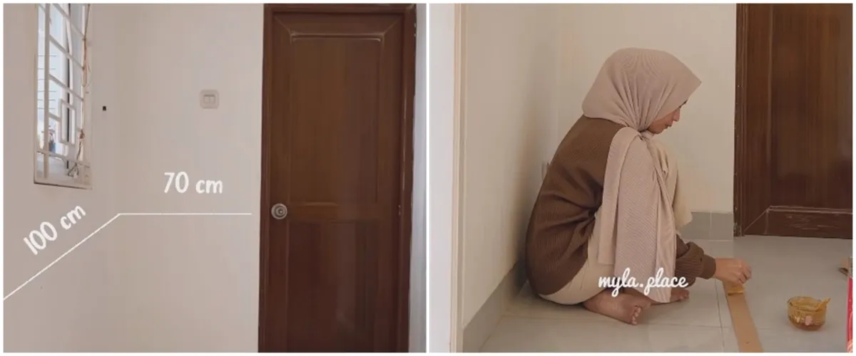 Makeover dinding low budget modal Rp 100 ribuan ini hasilnya bikin ruangan jadi estetik