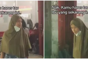 Emak berdaster temani anak main odong-odong ini dulunya finalis Miss Indonesia, tampilannya manglingi