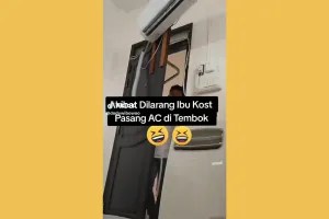 Nekat pasang AC meski dilarang ibu kos, akal-akalan pria ini kreatifnya di luar nalar