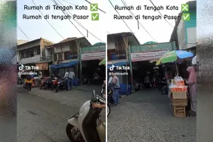 Cuma ada di kota besar, rumah warga di tengah pasar ini bikin warganet bertanya 'kok bisa?'