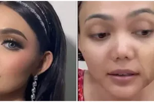 Hasilnya flawless bak Barbie, intip 7 trik makeup bold ala Rina Nose