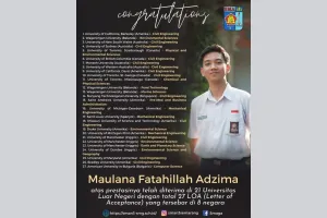Viral siswa SMA 3 Semarang bisa lolos di 21 universitas luar negeri, kisah di baliknya bikin bangga