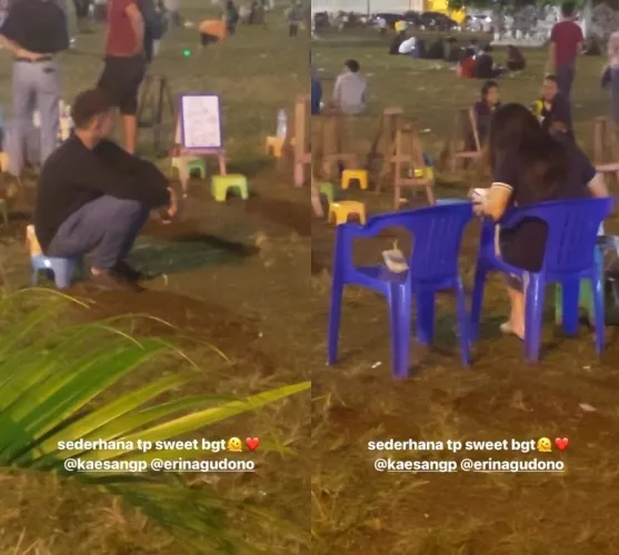 Kaesang dan Erina pacaran di alun-alun © Instagram Kaesang dan Erina pacaran di alun-alun © Instagram