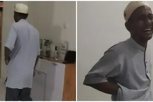 Momen kocak ayah tinggalkan anak di masjid usai salat, ekspresinya nge-lag kebingungan