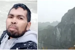 Pria ini bagikan momen langka hujan salju di Papua, penampakannya bak di Eropa