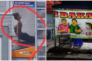 11 Potret kocak kesalahan gambar pada spanduk ini bikin gagal fokus, desainernya lupa ngopi