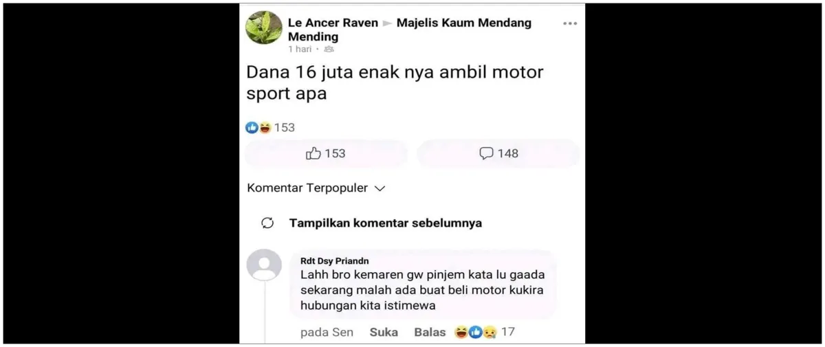11 Potret kocak orang minta saran di Facebook ini komentarnya nyeleneh abis, bikin tepuk jidat