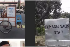 11 Tulisan lucu pedagang keliling ini bukannya bikin lapar malah bikin puyeng, niat promosi nggak sih?