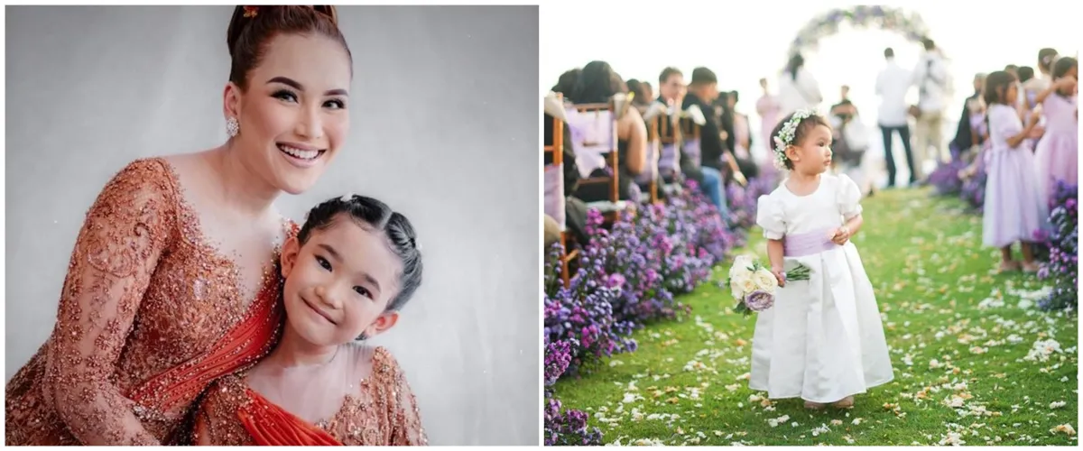 Potret 9 anak seleb ikut ke kondangan ini bikin gemes, gaya Gempita jadi flower girl curi perhatian