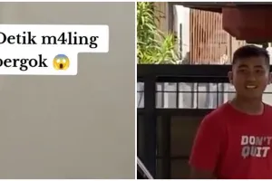 Momen pria kepergok basah curi sepeda ini nyeleneh abis, cara pemilik rumah usir maling tuai sorotan