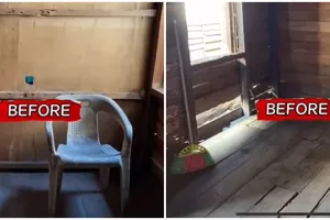 Makeover kamar kayu berasa pakai dinding beton dengan bujet Rp 1 juta, intip 11 transformasinya