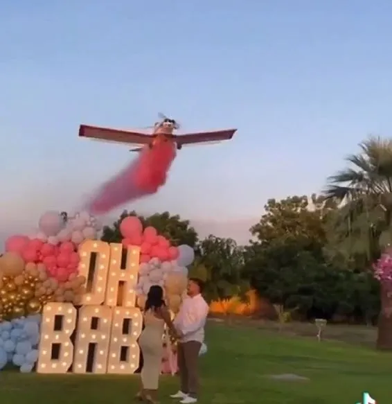 momen pesawat terjatuh saat atraksi di pesta gender reveal TikTok