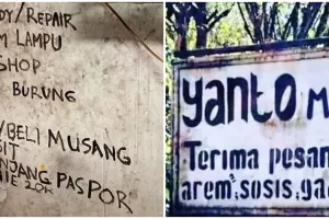 11 Potret kocak bengkel ini sediakan jasa service multibidang, apa saja bisa yang penting cuan