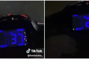 Moditifkasi speedometer motor jadul ini kelewat canggih, inovasinya auto bikin tepuk tangan