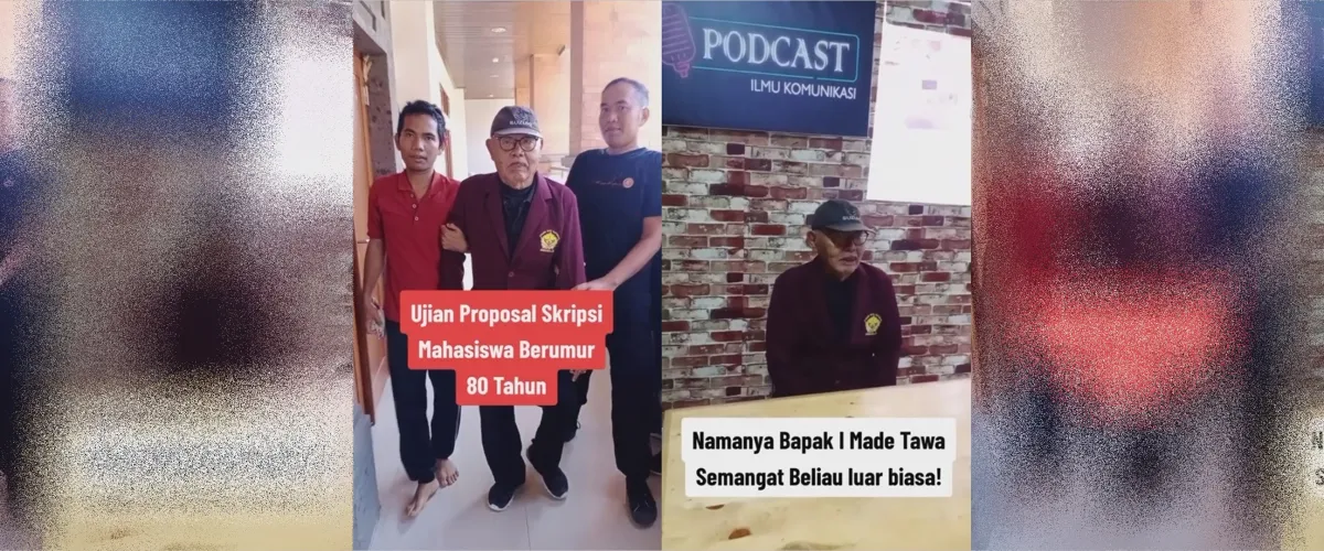 Bukti pendidikan tak kenal umur, mahasiswa usia 80 tahun jalani ujian proposal skripsi ini bikin salut