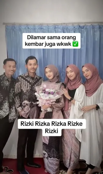 Rizki Rizka Rizke dilamar pria kembar TikTok