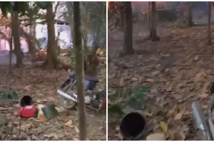 Efek panik jadi belibet, momen pria kabarkan info kebakaran ini ngomongnya typo, bikin tepuk jidat