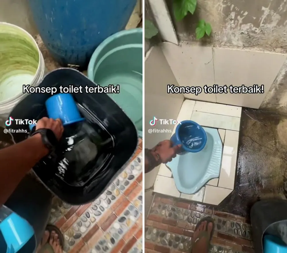 toilet unik tanpa atap © TikTok